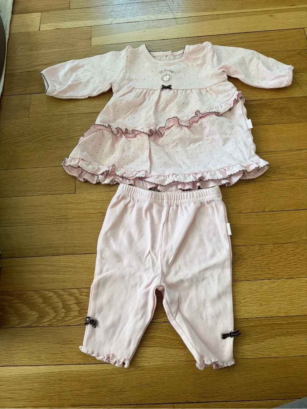 Etcetera Pink Ruffle Baby Matching Set